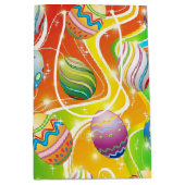 Happy Easter Eggs Festive Pattern Mittlere Geschenktüte (Vorderseite)