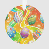 Happy Easter Eggs Festive Pattern Ornament (Vorderseite)