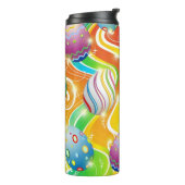 Happy Easter Eggs Festive Pattern Thermosbecher (Nach links gedreht)