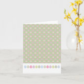 HAPPY EASTER Eggs Frühlingspackel süß Karte (Gelbe Blume)