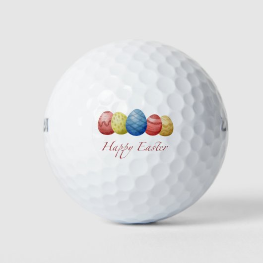 Happy Easter Eggs Golf Balls - Farbenfrohe Kiche Golfball (Vorderseite)
