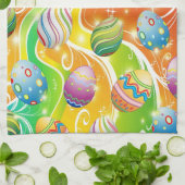 Happy Easter Eggs Ornamental Design Handtuch (Gefaltet)