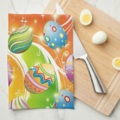 Happy Easter Eggs Ornamental Design Handtuch (Viertel Falte)