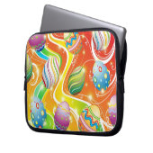 Happy Easter Eggs Ornamental Design Laptopschutzhülle (Vorderseite Links)
