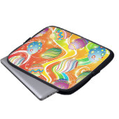 Happy Easter Eggs Ornamental Design Laptopschutzhülle (Vorne Knopf)