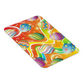 Happy Easter Eggs Ornamental Design Magnet (Rechte Seite)