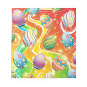 Happy Easter Eggs Ornamental Design Notizblock (Vorderseite)