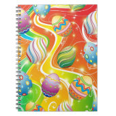 Happy Easter Eggs Ornamental Design Notizblock (Vorderseite)