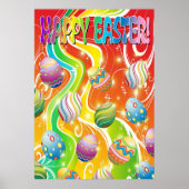 Happy Easter Eggs Ornamental Design Poster (Vorne)