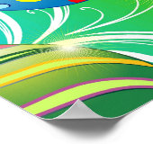 Happy Easter Eggs Ornamental Design Poster (Ecke)