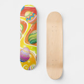 Happy Easter Eggs Ornamental Design Skateboard (Vorderseite)
