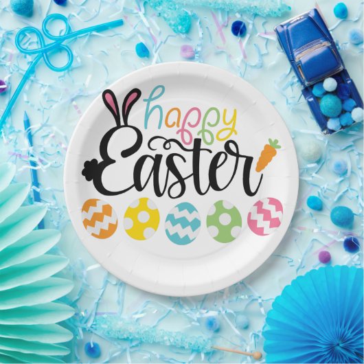 Happy Easter Eggs Pappteller (Party)