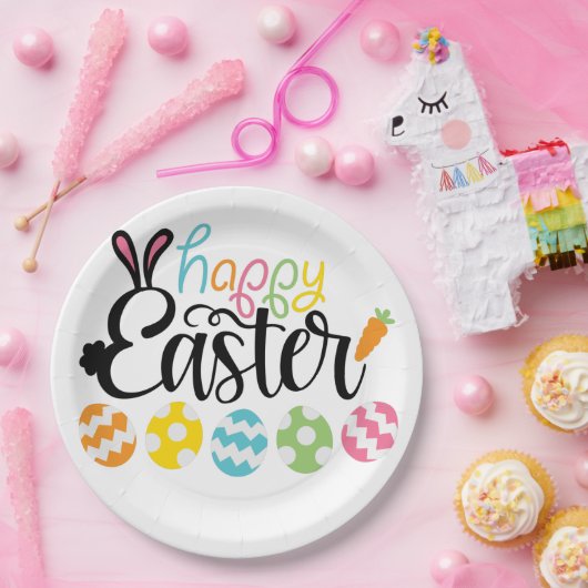 Happy Easter Eggs Pappteller (Party)
