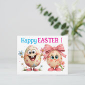 Happy Easter Eggs Postkarte (Stehend Vorderseite)