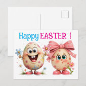 Happy Easter Eggs Postkarte (Vorne/Hinten)