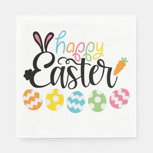 Happy Easter Eggs Serviette (Vorderseite)