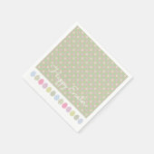 HAPPY EASTER Eggs Spring Pattern Colors Sweet Serviette (Ecke)