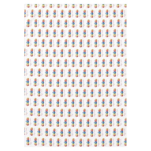 Happy Easter Eggs Tablecloth - farbenfroh festlich Tischdecke (Vorderseite)