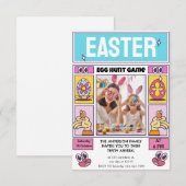 Happy Easter Ei Foto Urlaub Einladung (Vorne/Hinten)