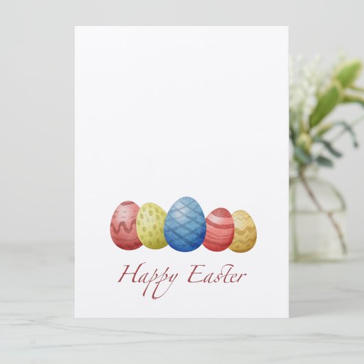 Happy Easter Eier Feiertagskarte (Stehend Vorderseite)