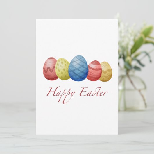 Happy Easter Eier Feiertagskarte (Stehend Vorderseite)
