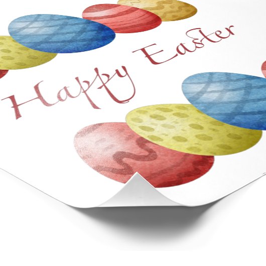 Happy Easter Eier Fotodruck (Ecke)