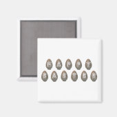 Happy Easter Eier Magnet (Vorderseite/Rückseite)