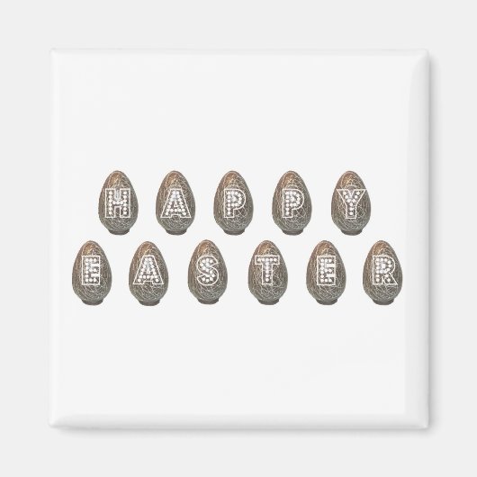 Happy Easter Eier Magnet (Vorne)