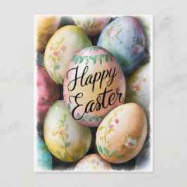 Happy Easter Eier Postkarte