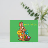 HAPPY EASTER Einmalige SÜSSE Postkarte (Stehend Vorderseite)