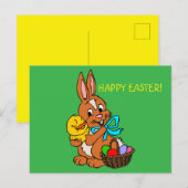 HAPPY EASTER Einmalige SÜSSE Postkarte (Vorne/Hinten)