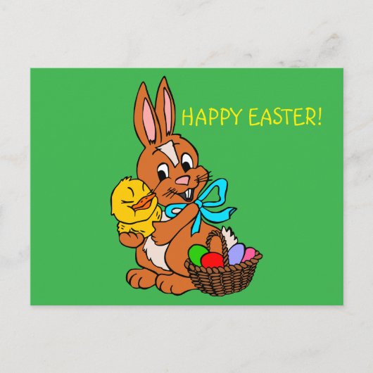 HAPPY EASTER Einmalige SÜSSE Postkarte (Vorderseite)