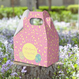 Happy Easter Eizy Jagd Rosa Hand gezeichnet Geschenkschachtel