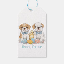 Happy Easter English Bulldogs Geschenkanhänger
