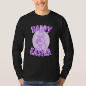 Happy Easter Face Mask Bunny Pastel Lila T-Shirt (Vorderseite)