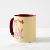 Happy Easter Family – Cute Bunny - caneca Tasse (Vorderseite Links)