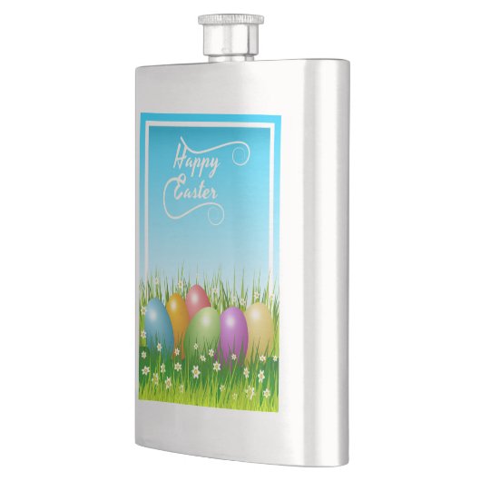 "HAPPY EASTER" - FARBHAFTE OSTEREIER FLACHMANN (Links)