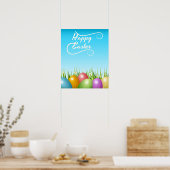 "HAPPY EASTER" - FARBHAFTE OSTEREIER POSTER (Küche)