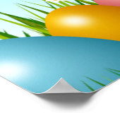 "HAPPY EASTER" - FARBHAFTE OSTEREIER POSTER (Ecke)