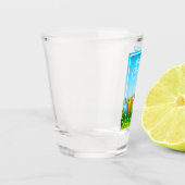 "HAPPY EASTER" - FARBHAFTE OSTEREIER SCHNAPSGLAS (Links)