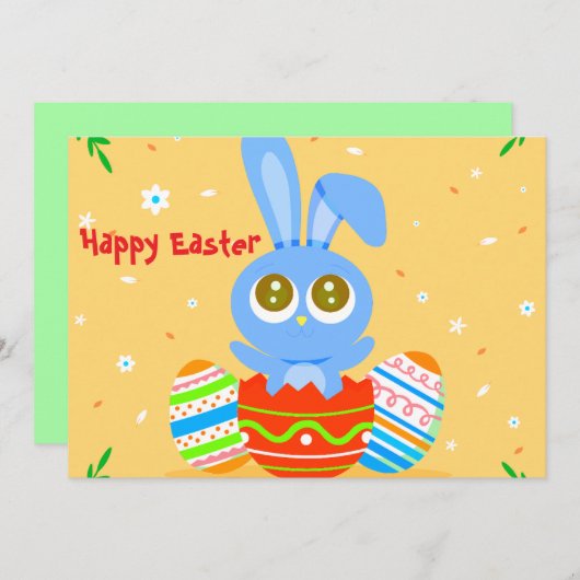 Happy Easter! Feiertagskarte (Vorne/Hinten)