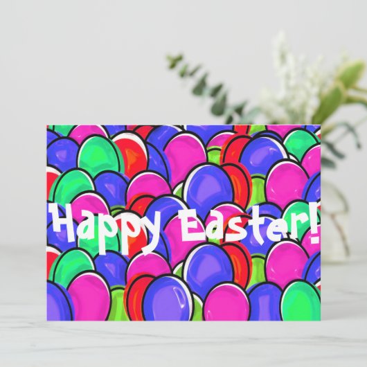 Happy Easter! Feiertagskarte (Stehend Vorderseite)