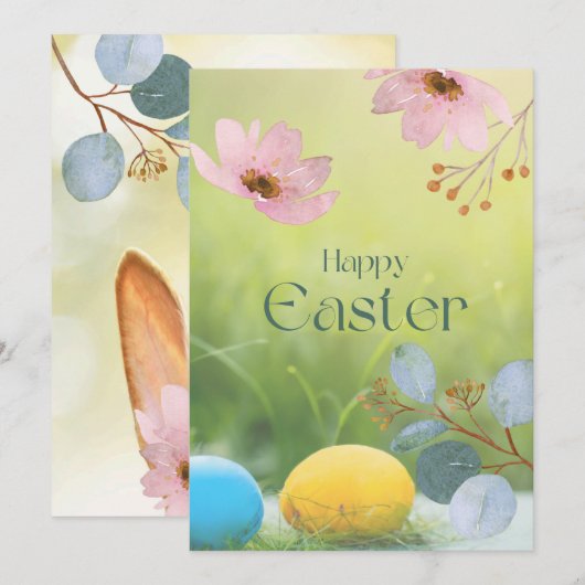 Happy Easter Feiertagskarte (Vorne/Hinten)