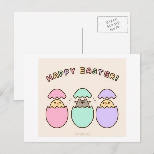 Happy Easter! Feiertagspostkarte (Vorne/Hinten)