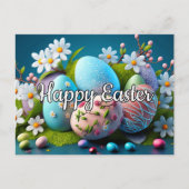 Happy Easter Festivals Decoration Eier Postkarte (Vorderseite)