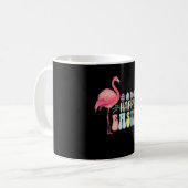 Happy Easter Flamingo Bunny Egg Basket Kaffeetasse (Vorderseite Links)
