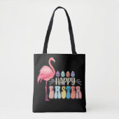 Happy Easter Flamingo Bunny Egg Basket Tasche (Vorderseite)