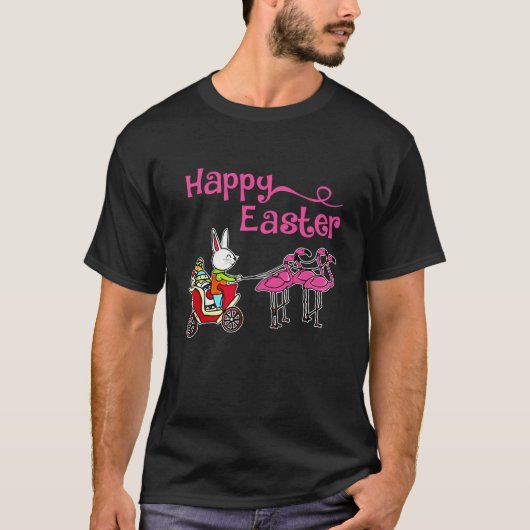 Happy Easter Flamingo T-Shirt (Vorderseite)