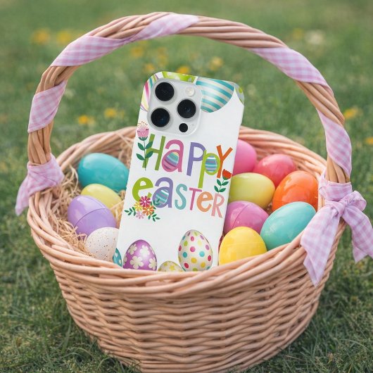 Happy Easter Floral Egg Pattern Phone Case iPhone Hülle