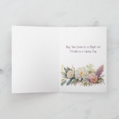 Happy Easter Floral Greeting  Karte (Innenseite)